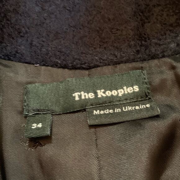 The Kooples navy blue wool blend moto biker coat size 34 or Extra Small XS - Picture 11 of 16